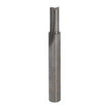 Freud 1/4in Shank Double Flute Straight Router Bit in action on wood