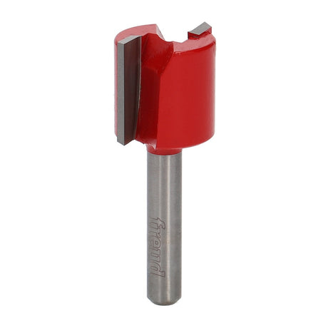 Freud Double Flute Straight Router Bit 1/4in Shank detail in use