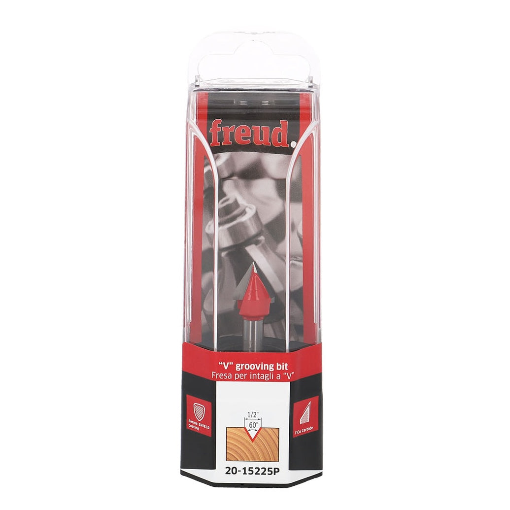 Freud 60 Degree V Groove Router Bit for sign making and engraving woodworking projects