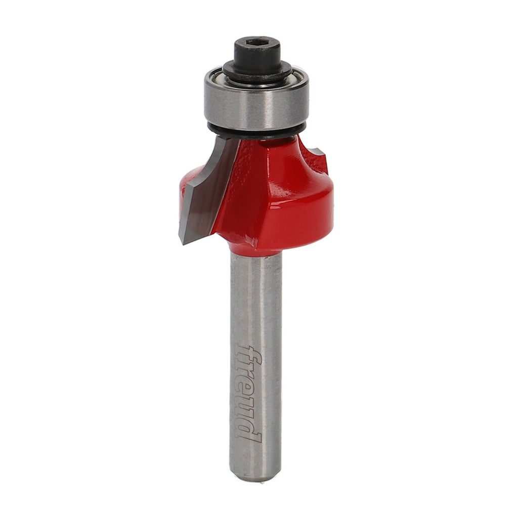 Freud 6-Piece Essential Mix CNC Router Bit Set in sturdy case, suitable for cutting various wood types with CNC machines