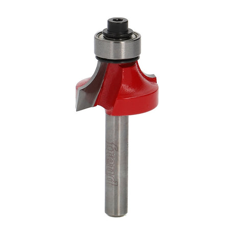 Freud Round Over Router Bits 1/4in Shank - Close-up view of the 1/2in bearing on the router bit
