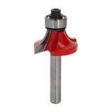 Freud Round Over Router Bits 1/4in Shank - Close-up view of carbide-tipped router bit with 1/2in bearing