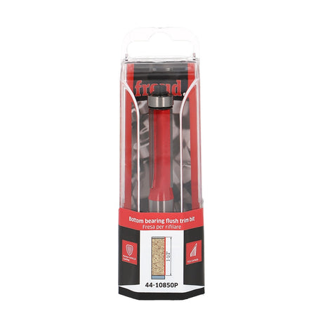 Freud Triple-Blade Flush Trim Router Bit with Carbide Tips - 1/2in Shank, Three-Flute Design for Fast, Superior Cutting & Finish