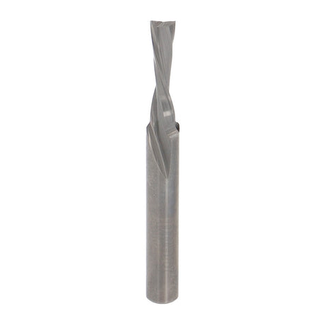 Freud Industrial Twin-Flute Spiral Downcut CNC Router Bit in action, suitable for general purpose CNC routing with perfect finishing