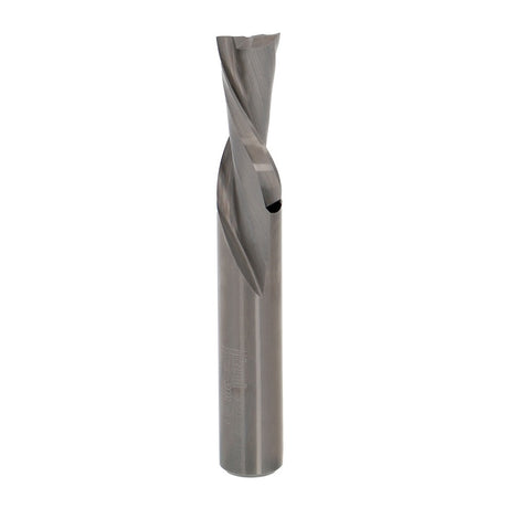 Freud Industrial Twin-Flute Spiral Downcut CNC Router Bits 1/2in Shank Solid Carbide in use on CNC machine