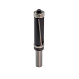 Torquata Long Dual-Bearing Flush Trim Router Bit in use on timber with precision