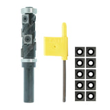 Torquata 50mm Dual-Bearing Spiral Flush Trim Carbide Insert Router Bit & Replacement Cutters 1/2in Shank