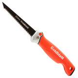 Goldblatt Folding Jab Saw Bi-Metal 8TPI in action, cutting smoothly with its bi-metal blade