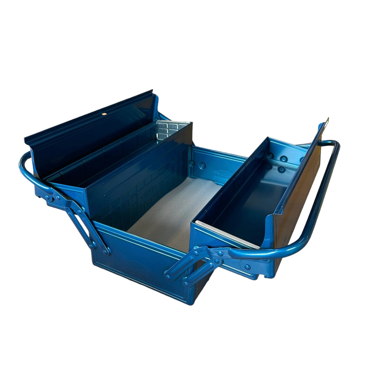 Toyo Steel Cantilever Tool Box 41cm Blue Long Handle