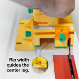 MicroJig GRR-Ripper SafeRip Kit Upgrade in use on table saw with SafeRip Cursor visible