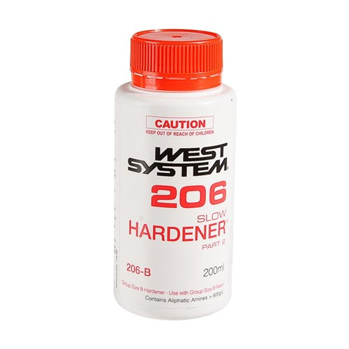 West System 206 Epoxy Resin Slow Hardener in a close-up view
