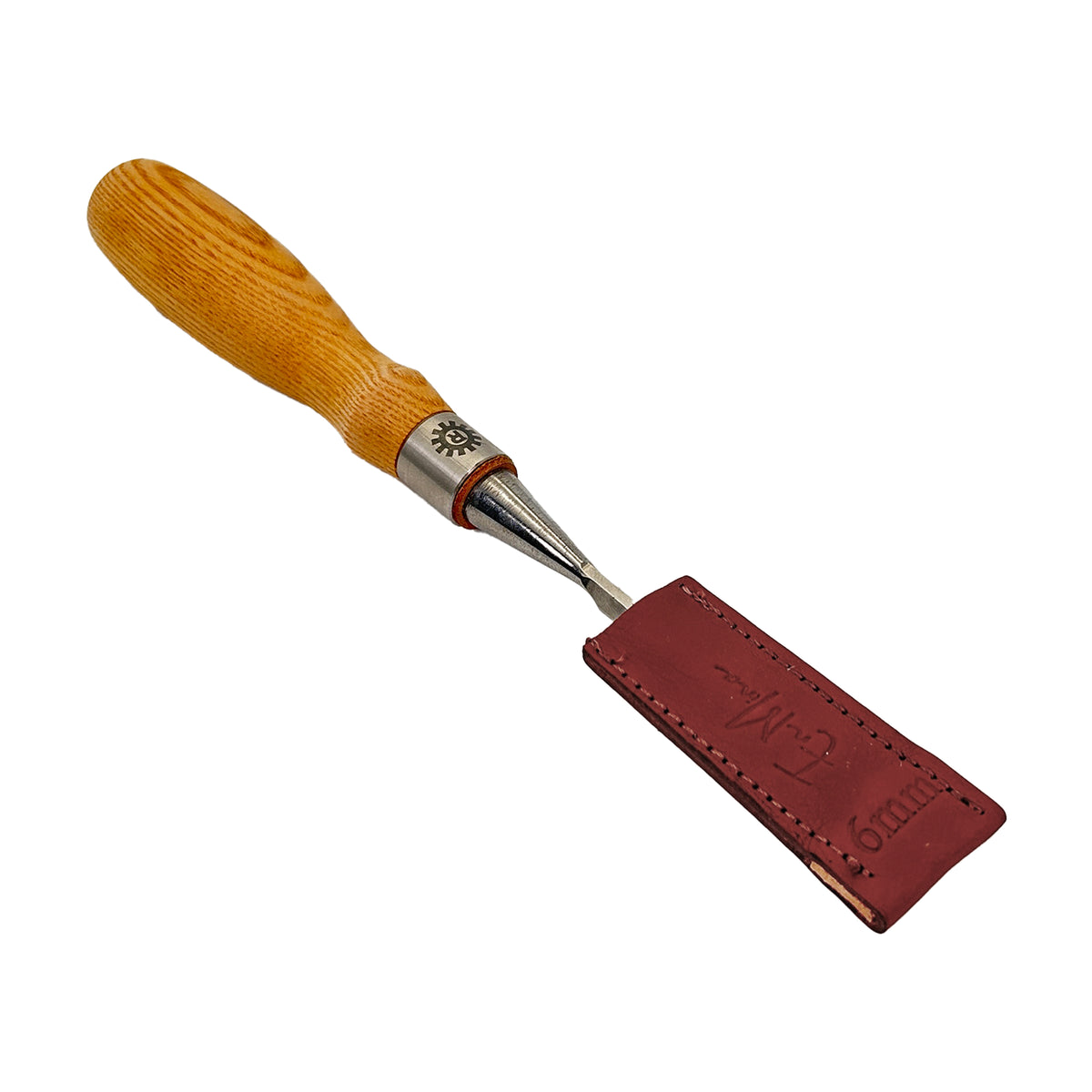 En Mina Chisel Tip Protector / Holdfast Sheath Tan Leather