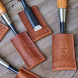 En Mina Chisel Tip Protector / Holdfast Sheath Tan Leather