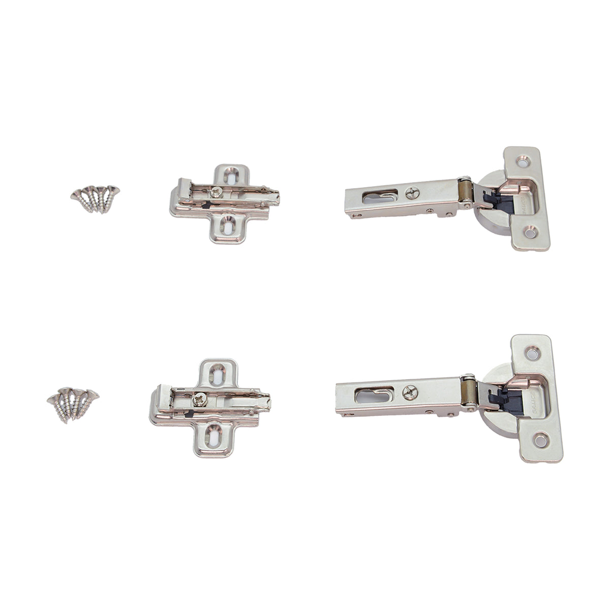 Salice Silentia+ Soft Close Full Overlay Euro Hinge & Mounting Plate Pair