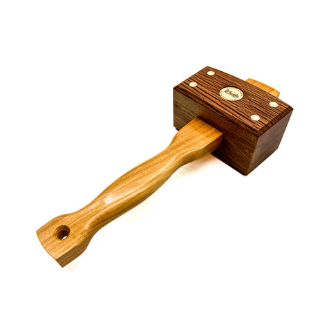 Harold & Saxon Carpenters Mallet with Crows Ash Handle, handcrafted in Australia from dense desert hardwood