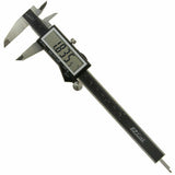 iGaging EZCal Digital Vernier Calipers 150mm with Depth Base Attachment showing detailed metric and imperial scales