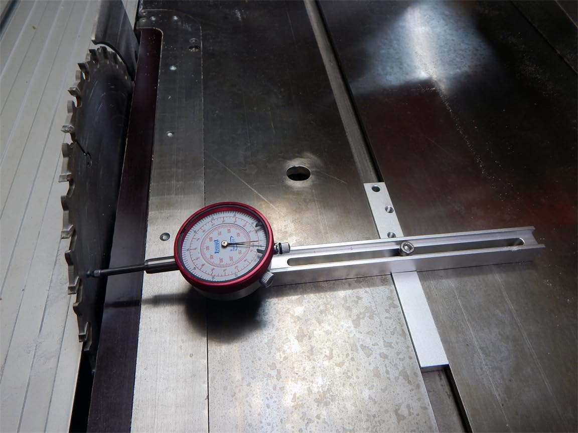 iGaging EZ-Align Dial Indicator Table Saw Alignment System in use at an Australian woodworking store
