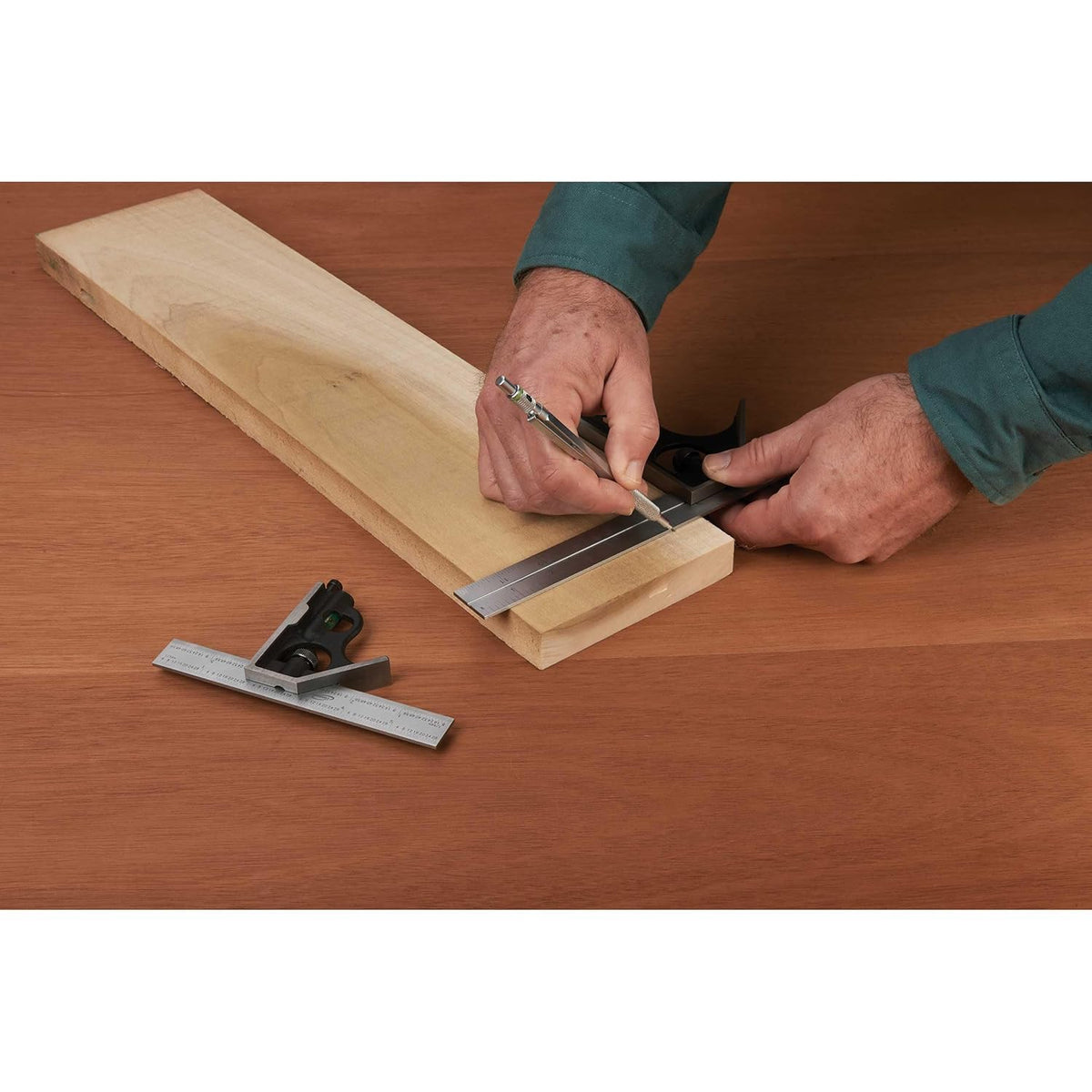 iGaging 150mm & 300mm Combination Squares in Storage Case - Precision woodworking tools for accurate measurements and layouts