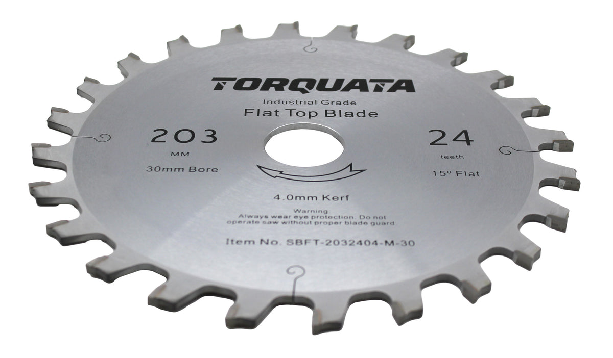 Torquata 203mm flat top circular saw blade in action