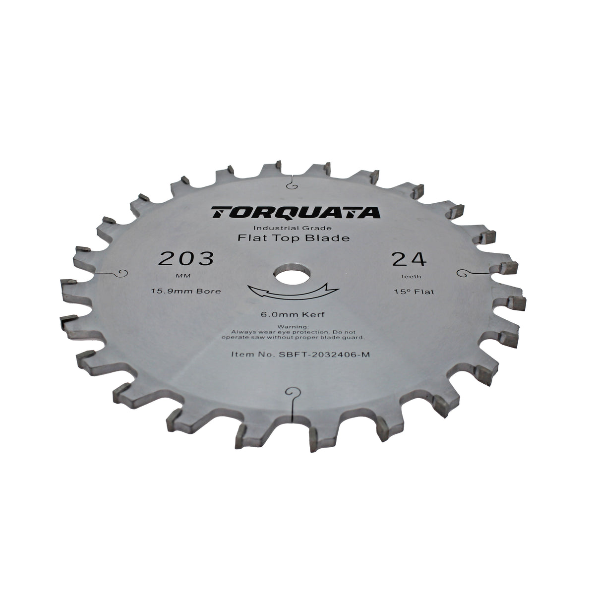 Torquata 203mm Circular Saw Blade with 24 flat-top ground carbide teeth