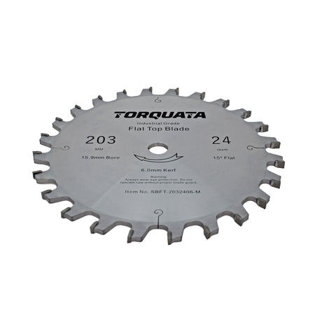 Torquata 203mm Circular Saw Blade with 24 flat-top ground carbide teeth