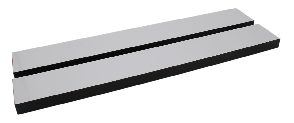 Two Sherwood sacrificial sub-fences for 32in router table fence, made of MDF coated in melamine & UHMW polyethylene