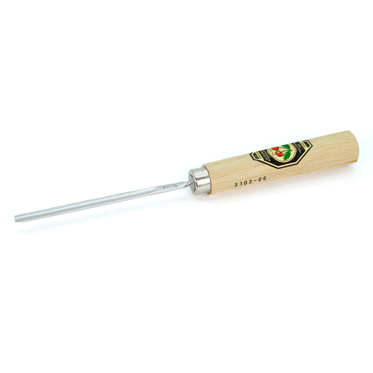 Kirschen Two Cherries Carving Tool #3 Straight Gouge 6mm front