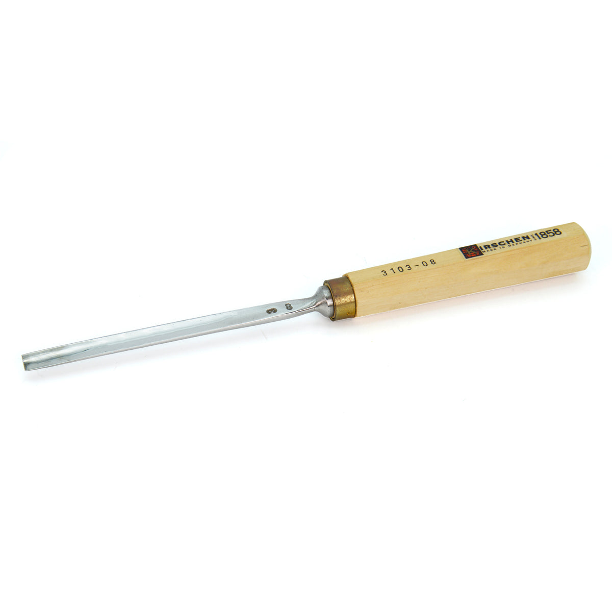 Kirschen Two Cherries Carving Tool #3 Straight Gouge 8mm front