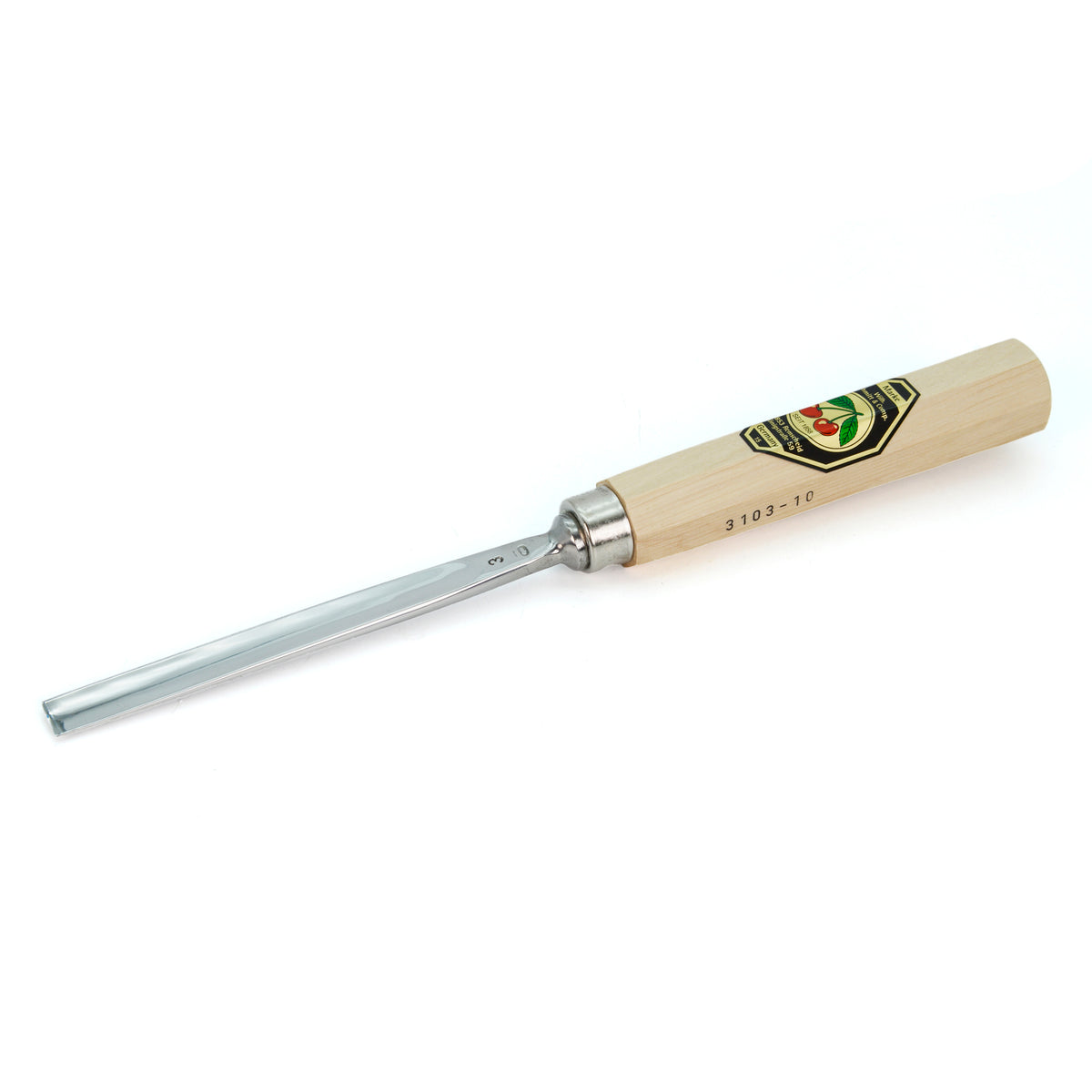 Kirschen Two Cherries Carving Tool #3 Straight Gouge 10mm front