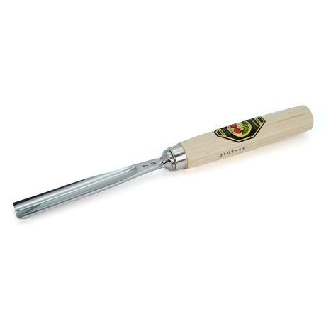 Kirschen Two Cherries Carving Tool Long #7 Gouge 18mm front