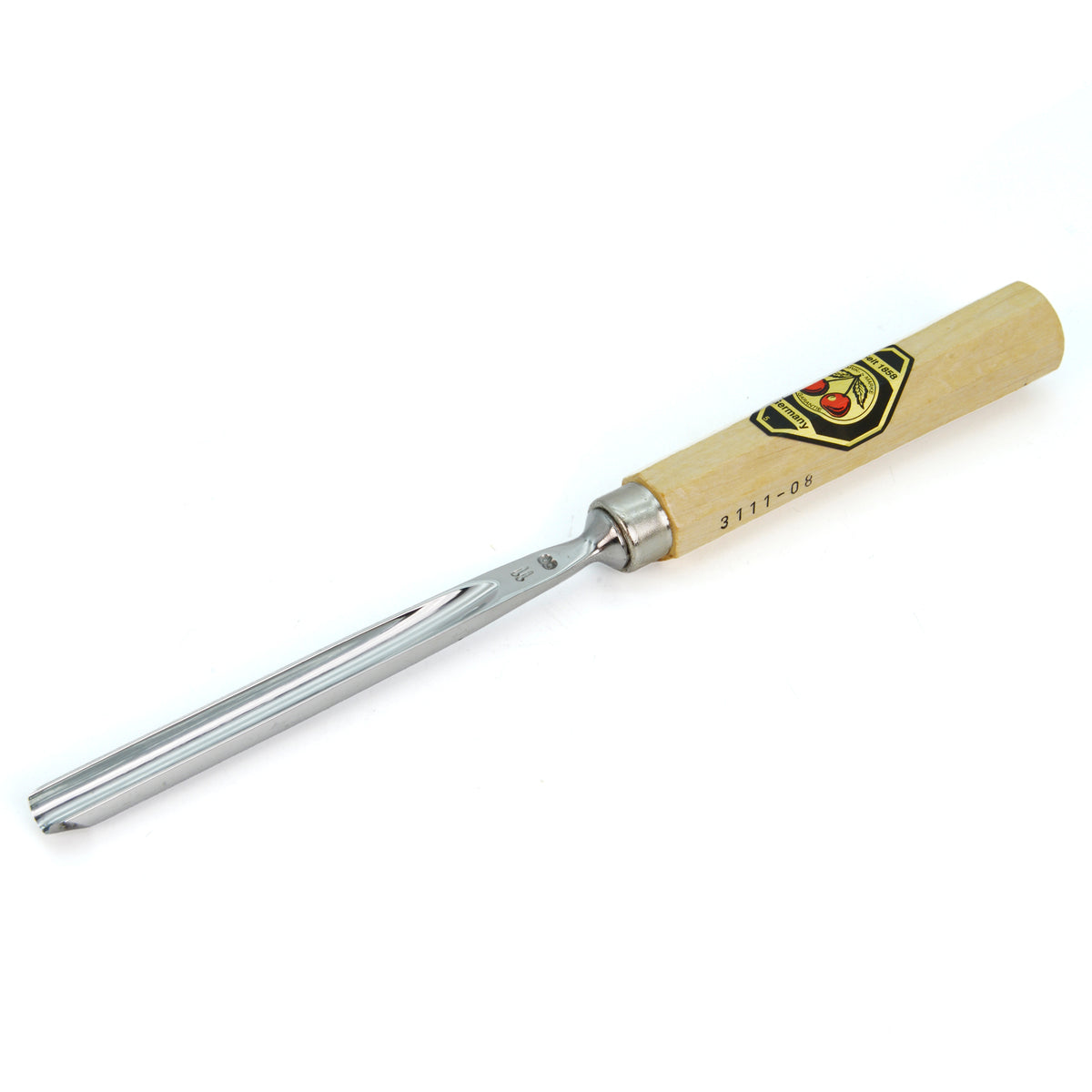 Kirschen Two Cherries Carving Tool Long #11 Gouge 8mm front
