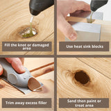 Power Adhesives Knottec Aluminium Heat Sink for hot glue knot filling, rapidly cooling work area for efficient repairs