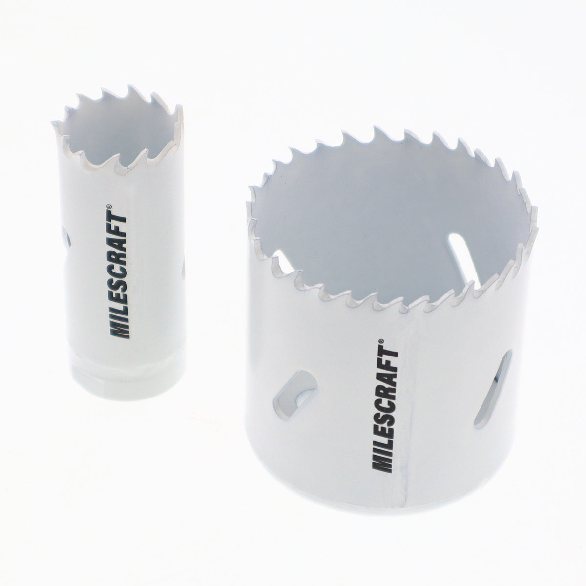 Milescraft LockMatePLUS Self-Clamping Lock & Knob Installation Jig being used on a door installation