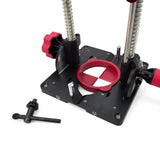 Milescraft DrillMatePRO Portable Drill Guide in use on a wooden surface