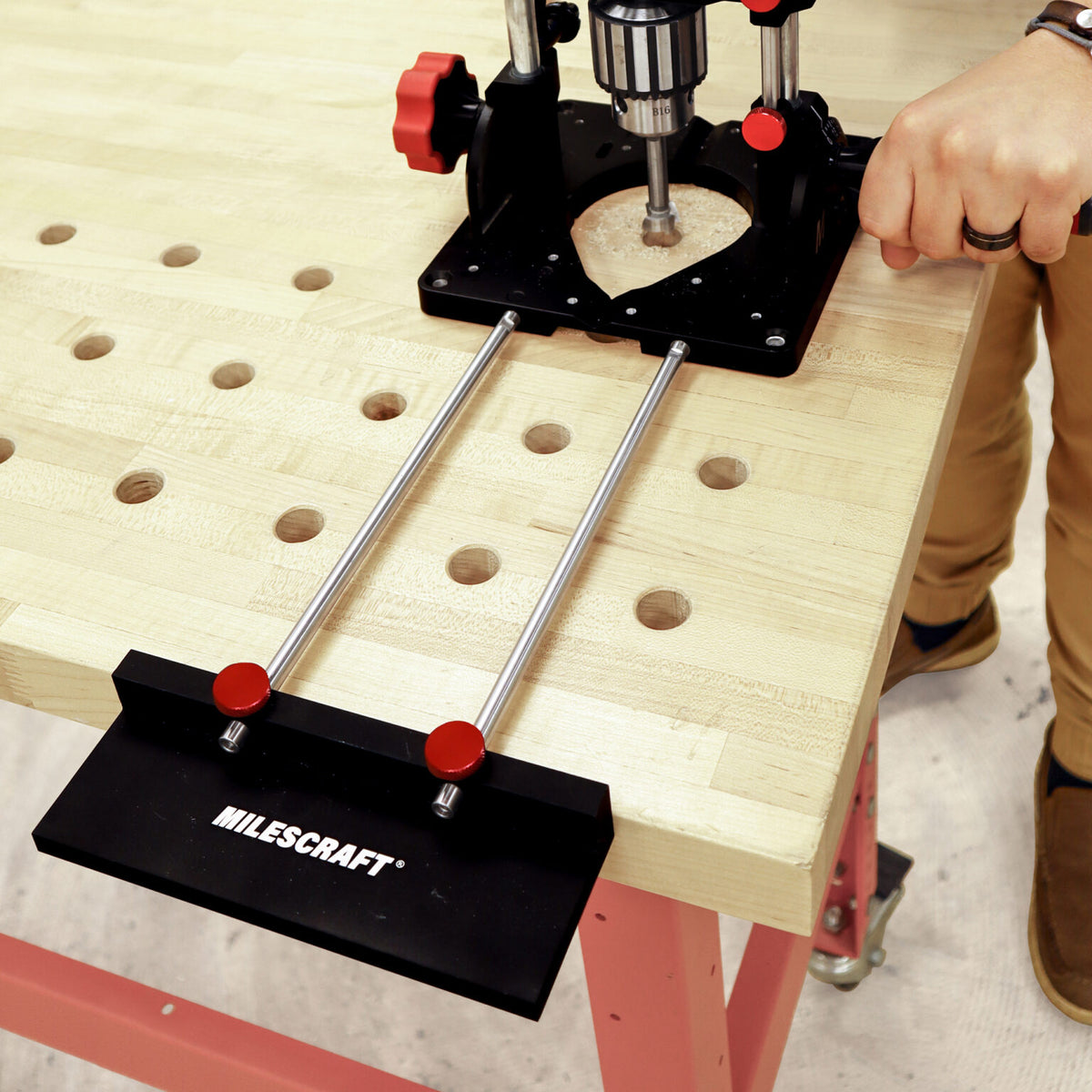 Milescraft DrillMatePRO & DrillFence for precise and versatile drilling