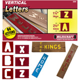 Milescraft 1 1/2in Vertical Letters Signmaking Router Template Set