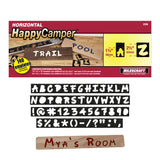 Milescraft 1 1/2in & 2 1/2in Happy Camper Letters Signmaking Router Template Set