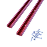 Milescraft T-Trax48 Universal T-Track Rail System on workbench with accessories