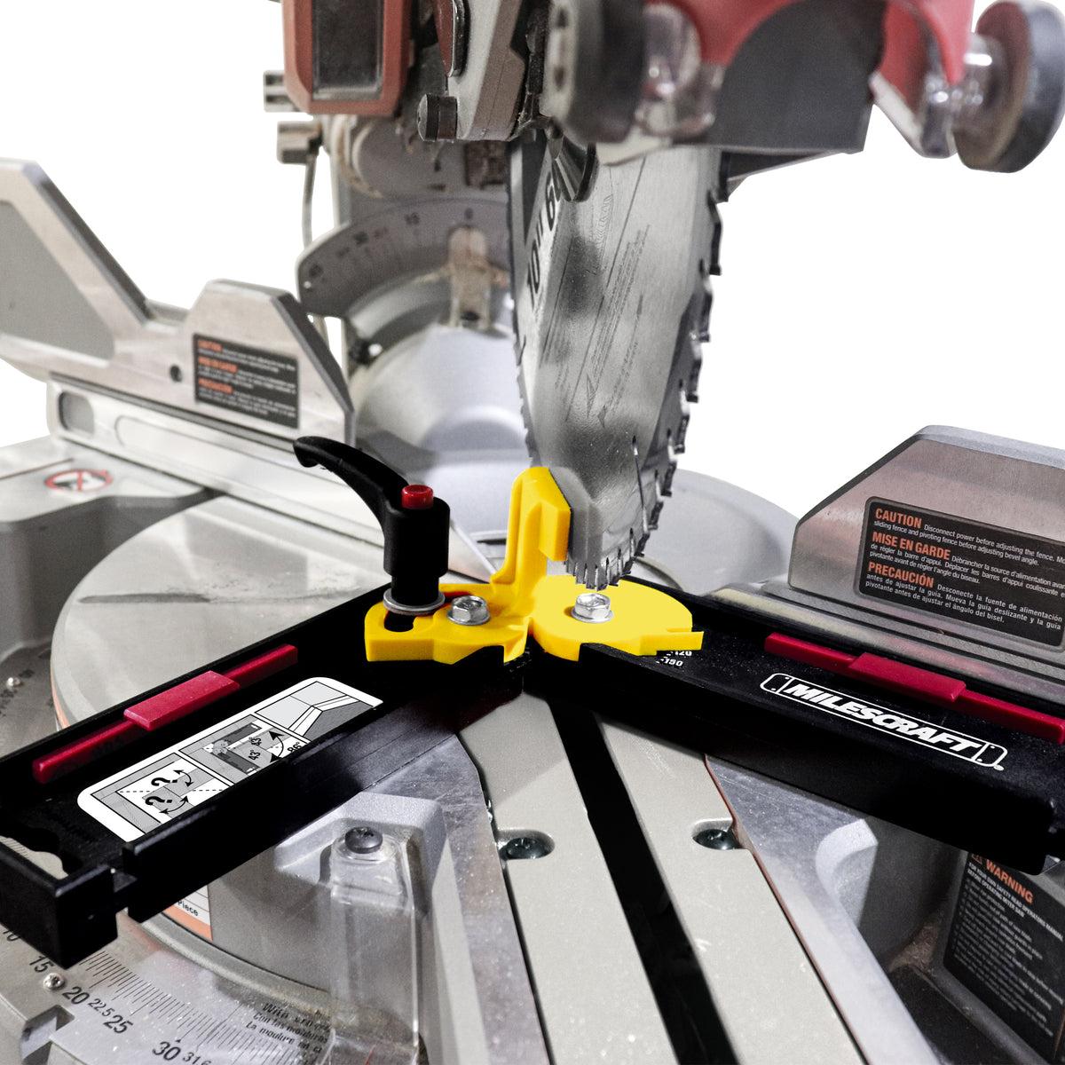 Milescraft AngleFinder with Retractable Edge Guides Mitre Saw Setup