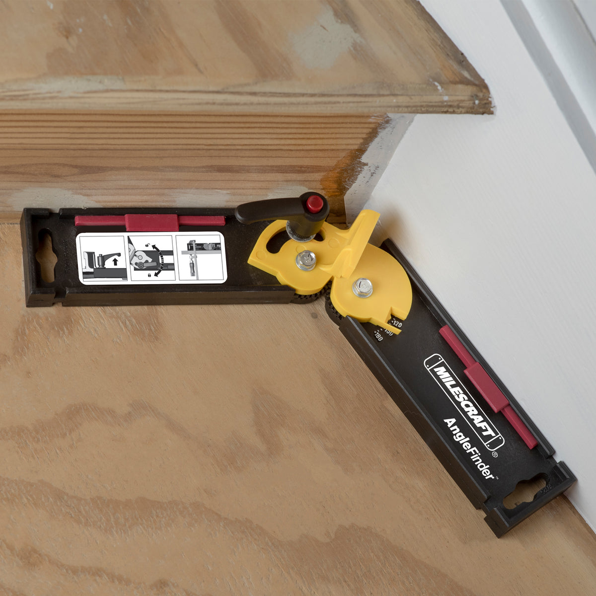 Milescraft AngleFinder with Retractable Edge Guides Mitre Saw Setup