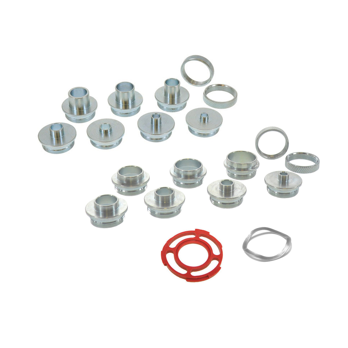 Milescraft Metric & Imperial Router Bushing Bundle with lock nuts and top hat adaptor