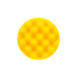 Mirka yellow waffle polishing foam pads in 85 x 25mm size, ideal for serious sanding applications