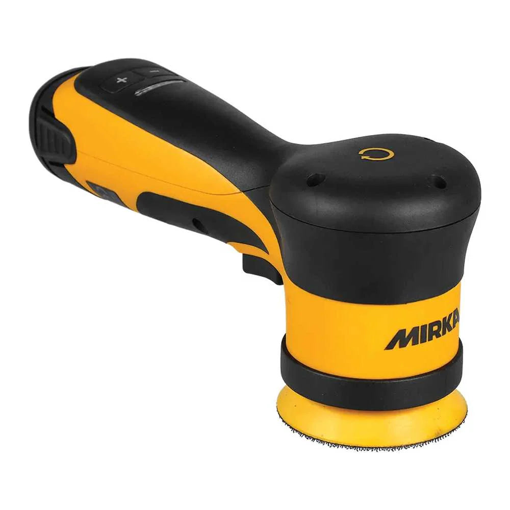 Mirka ARP-B Cordless Polisher 77mm 300NV in action, providing efficient sanding for woodworking enthusiasts and pros