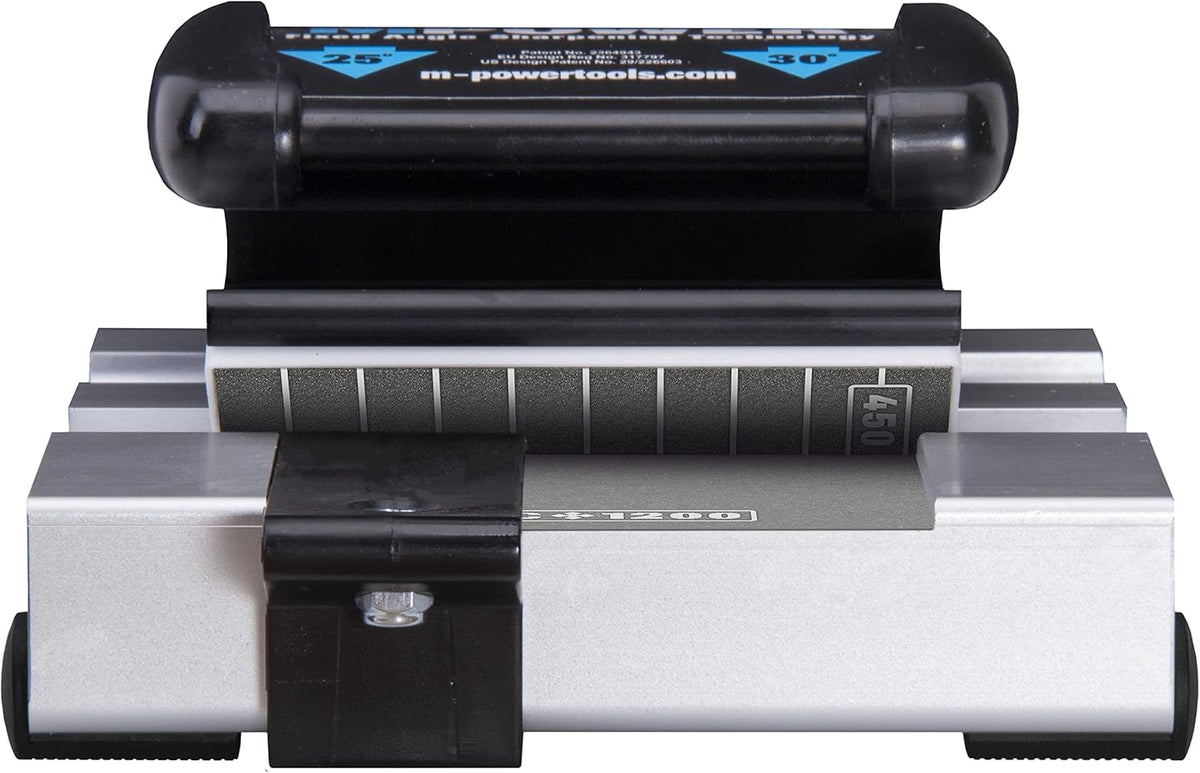 MPOWER fast track sharpening jig on a white background