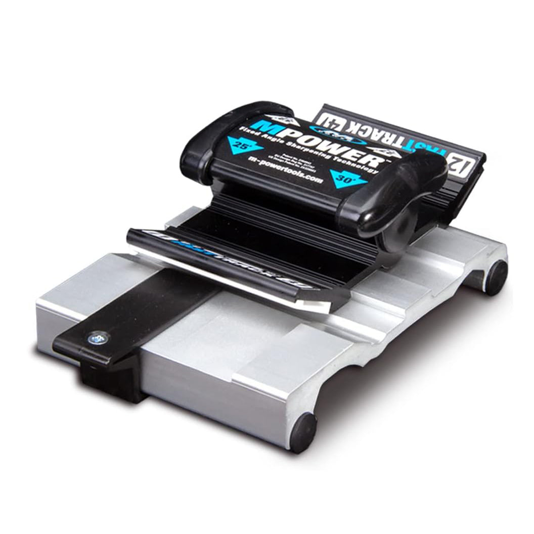 MPOWER fast track sharpening jig on a white background