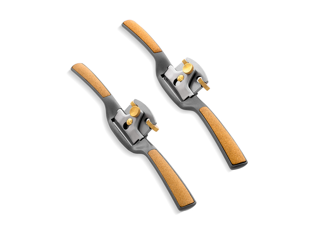 Melbourne Tool Company Flat & Round Spokeshaves in action, perfect for shaping and smoothing wood by hand