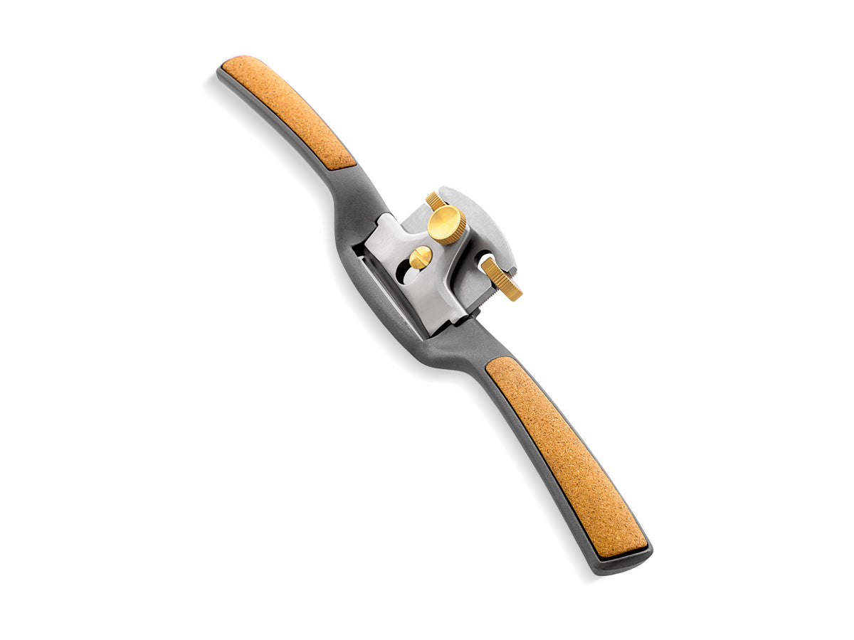 Melbourne Tool Company Round Sole Spokeshave HSS Blade in use on wood