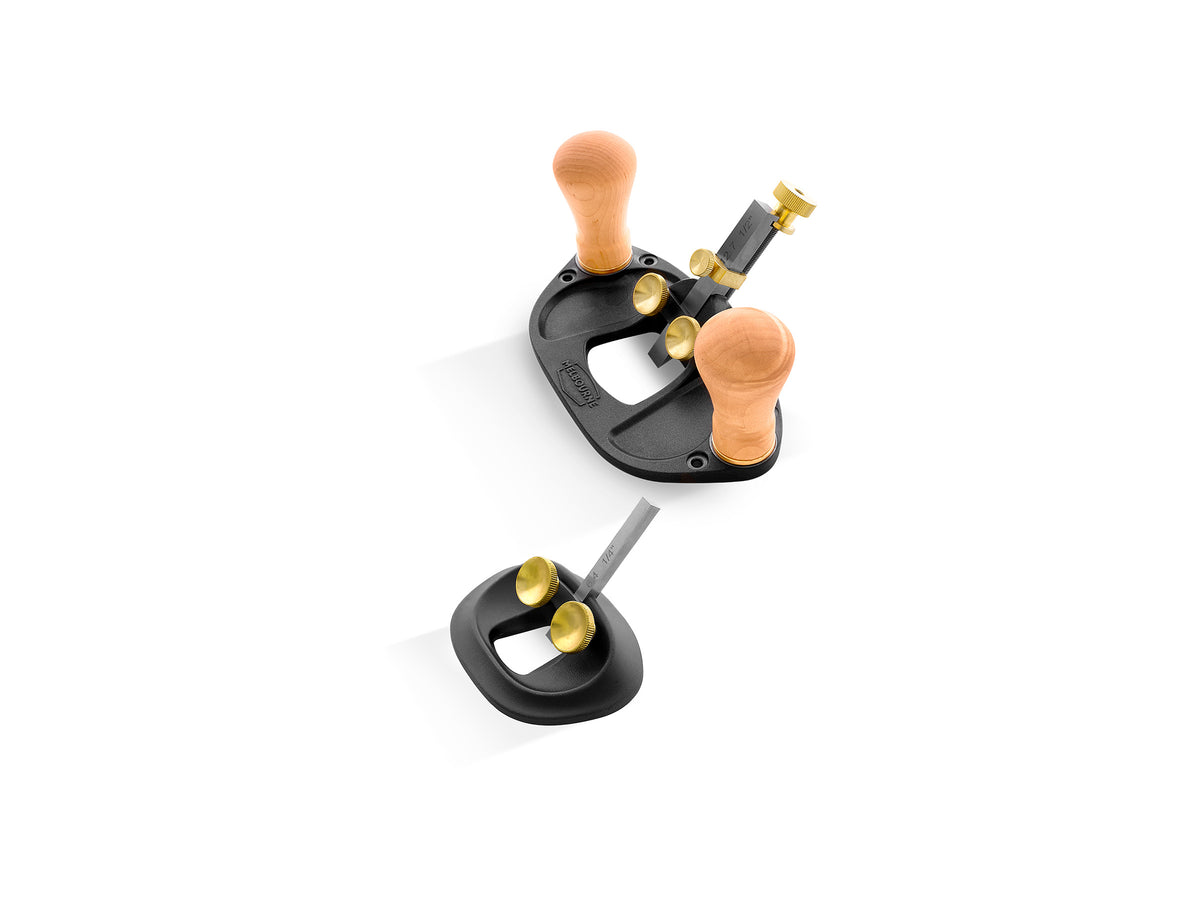 Melbourne Tool Company Set of Two Router Hand Planes in Small & Large sizes, displayed together