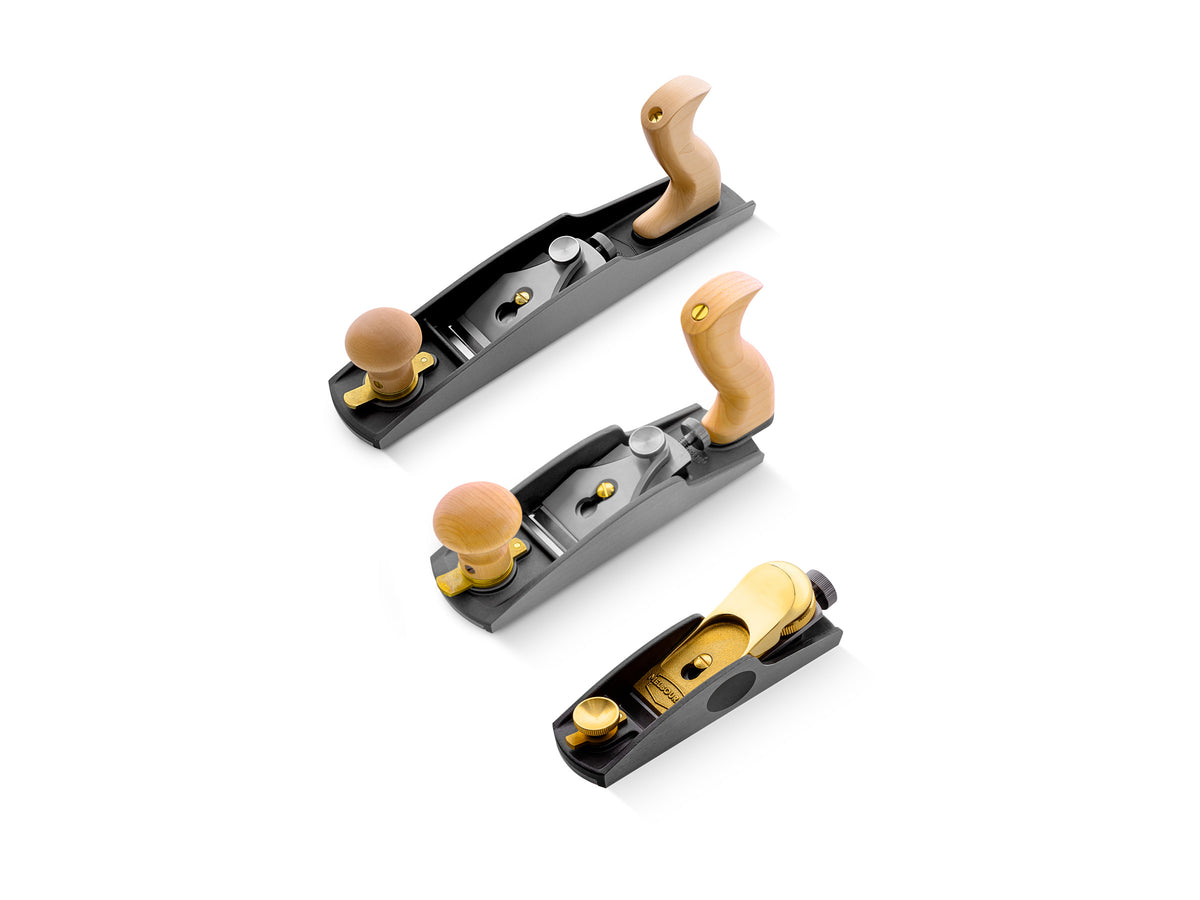 Melbourne Tool Company Low Angle Block, Jack & Smoothing Hand Plane Set, essential woodworking planes kit