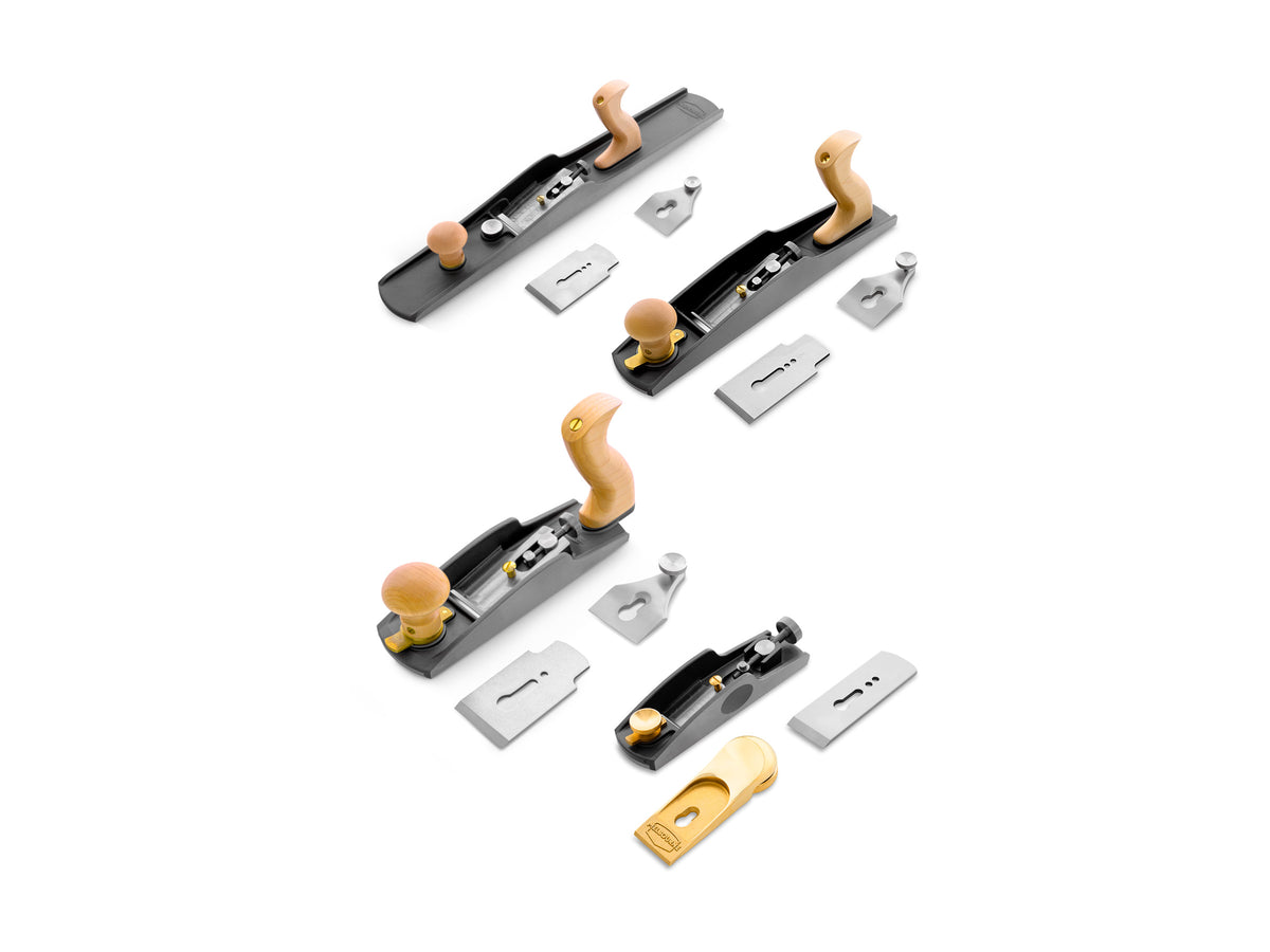 Melbourne Tool Company Low Angle Block, Jack, Smoothing & Jointing Hand Plane Set - Complete set of four essential hand planes